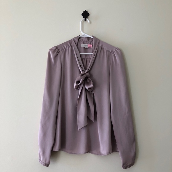 loft tie neck blouse